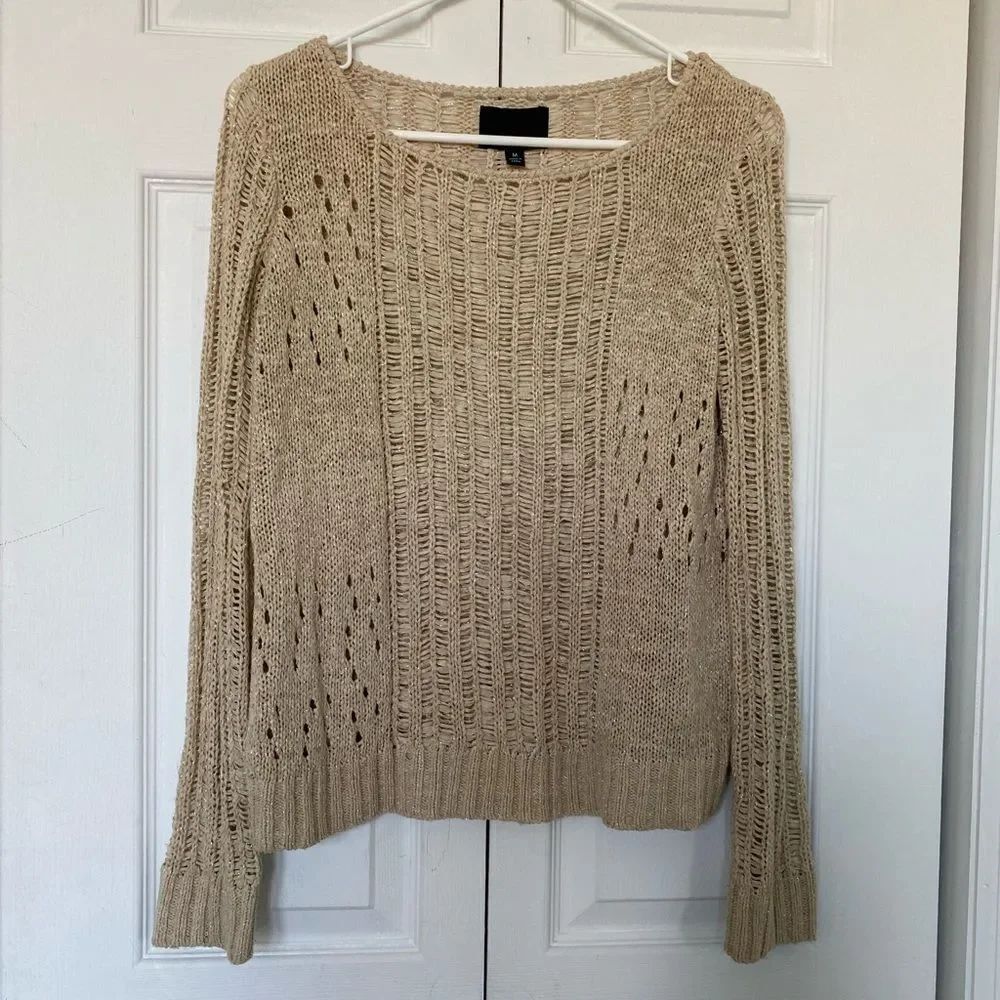 Cynthia Rowley Beige & Golden Sweater